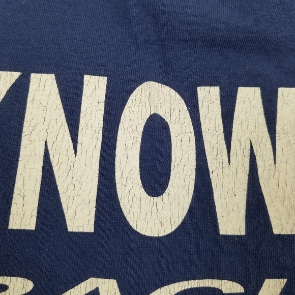 Knowles Racing 98 9X Vintage Graphic Tshirt Blue Auto Car Men's Size Small - Picture 6 of 9